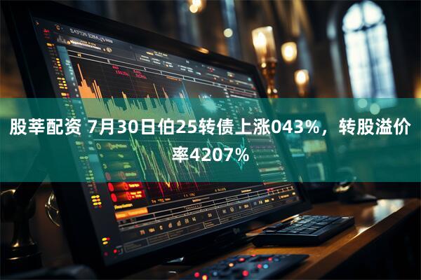 股莘配资 7月30日伯25转债上涨043%，转股溢价率4207%