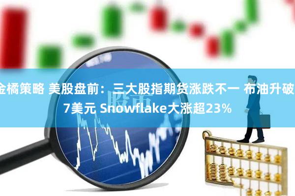 金橘策略 美股盘前：三大股指期货涨跌不一 布油升破97美元 Snowflake大涨超23%